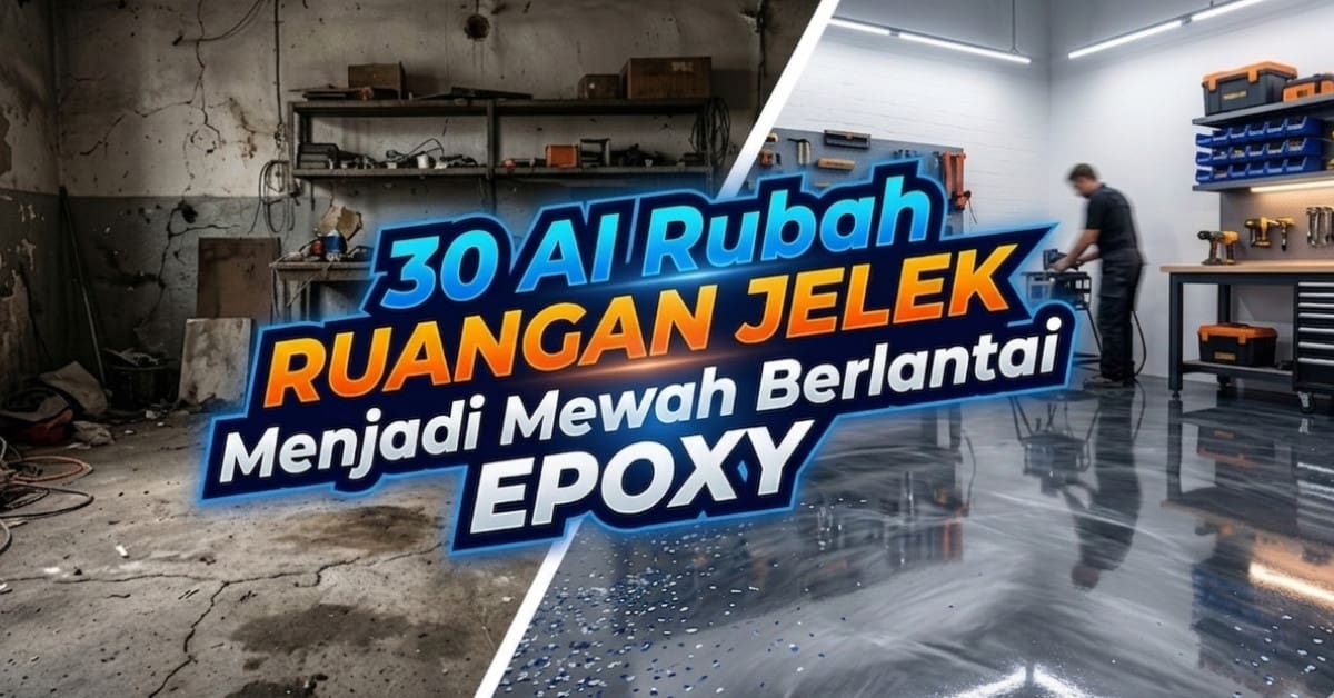 30 AI Rubah Ruangan Jelek Menjadi Mewah Berlantai Epoxy